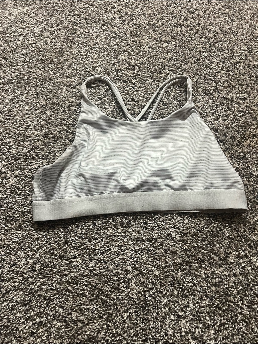 Athletic Works Light Gray Ribbed Sports Bralette